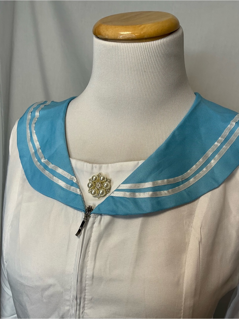 2160 - Blue & White Sailor Two-Piece Schoolgirl Set - Picture 4 of 14